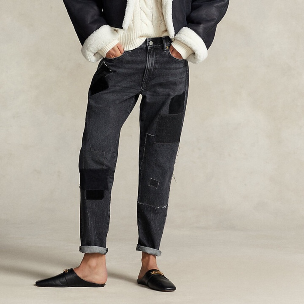 Polo Ralph Lauren Tonal Patchwork Avery Boyfriend Jean